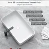 Umyvadlo na desku Square, koupelnové umyvadlo keramické Náhled obrázku produktu 2