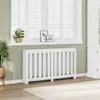 vidaXL Obloženie radiátora biele 149x20x82 cm materiál na Náhľad obrázku produktu 2