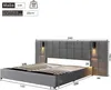 A diagram of a bed frame with dimensions and features indicated. Produktbild-Vorschau