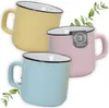 Kaffeetassen Emaille-Optik Pastell, Teetassen 3er Set, 350 Produktbild-Vorschau 1