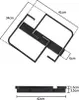 Diagrams showing the dimensions of a black ceiling lamp. Produktbild-Vorschau