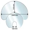 Aduro Glasbodenplatte, Halbmond, 53119, Funkenschutzplatte Produktbild-Vorschau 1