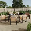 Merax Polyrattan-Esstisch-Set für 6 Personen, Gartenmöbel Produktbild-Vorschau 10
