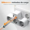 Adaptador múltiple TESSAN con USB para enchufe, con 3 tomas Vista previa de la imagen del producto 3