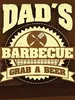 vianmo Holzschild 40x30 cm Dad´s barbecue grab a beer Produktbild-Vorschau 1
