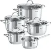 tectake® Kochtopfset Bologna II 9-teilig, aus Edelstahl, Produktbild-Vorschau 1