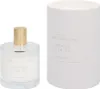 A perfume bottle and its cylindrical packaging are displayed side-by-side against a white background. Anteprima dell’immagine prodotto