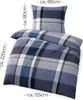 Feinbiber Bettwäsche Blau (Kariert) 2-teilig 155x220/80x80 Produktbild-Vorschau 7