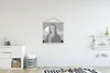 MuchoWow® Textilposter Mona Lisa - Sonne - Schwarz - Weiß Produktbild-Vorschau 2