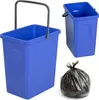 Three blue plastic containers and a black trash bag are displayed against a white background. Náhľad obrázku produktu