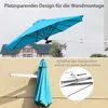 COSTWAY Parasol mural 250cm, Parasol mural basculant, Voir les images du produit 7