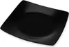A black square plate is shown from a slightly elevated angle against a white background. Náhled obrázku produktu
