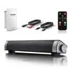 A soundbar and its accessories are displayed against a white background. Produktbild-Vorschau