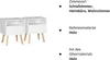 Two white nightstands with wooden legs are shown against a white background, with accompanying text detailing product specifications. Náhľad obrázku produktu