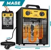 A product image showing a heater with dimensions and a smaller inset image. Produktbild-Vorschau