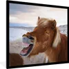 MuchoWow® Gerahmtes Poster Pferd - Strand - Braun 40x40 cm Produktbild-Vorschau 1