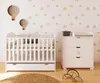 ZEE STAR Cassettiera Fasciatoio Bianca Stella Rosa 83x87x49 Anteprima dell’immagine prodotto 7