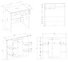 Make-up tafel met spiegel MARINA 4P + bureau 2S KASHMIR Productafbeelding-voorbeeld 5