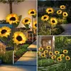 2x Solar LED Sonnenblumen Gartenleuchte Außen Steckleuchte Produktbild-Vorschau 6