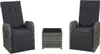 The Living Store 3-tlg. Bistro-Set mit Auflagen Poly Rattan Produktbild-Vorschau 1
