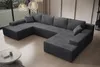 Ecksofa Couch U-Form mit Schlaffunktion, POSO-Stoff Produktbild-Vorschau 4