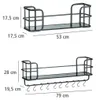 WENKO 2er Set Wandregal Schwarz Metall Hängesystem Produktbild-Vorschau 7