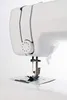A close-up view of the needle and presser foot area of a white sewing machine. Produktbild-Vorschau