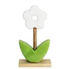 Fiore in porcellana su base di legno con fiore bianco Anteprima dell’immagine prodotto 2