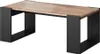 A coffee table with a wooden top and black metal legs, presented on a white background. Náhľad obrázku produktu