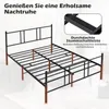 COSTWAY Lit métallique Cadre de lit pour matelas de 200 x Voir les images du produit 6