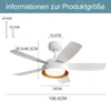 Sofucor Deckenventilatorleuchte mit Fernbedienung,107 Produktbild-Vorschau 2