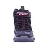 A front view of a black Skechers sneaker for boys. Náhľad obrázku produktu