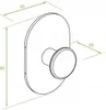 A technical drawing of a wall-mounted hook with dimensions indicated. Produktbild-Vorschau