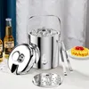 3L Eiskübel mit deckel, Sieb und Eiszange Doppelwandiger Produktbild-Vorschau 5