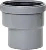 A gray pipe adapter with a black rubber seal at the top, isolated on a white background. Anteprima dell’immagine prodotto