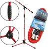 keepdrum MS106 RD Rot Mikrofonständer  mit 6m XLR Kabel Rot Produktbild-Vorschau 1