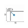 Treppenkantenprofil 33 x 43 x 2500 mm Winkelprofil Produktbild-Vorschau 2
