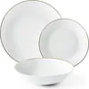 Excelsa Set de vaisselle 18 pièces Golden Porcelaine Blanc Voir les images du produit 1