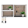 Wandregal 3er Set S-Haken 2 Größen Eisen Holz Regal Produktbild-Vorschau 1