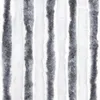 vidaXL Rideau moustiquaire gris et blanc 90x220 cm chenille Voir les images du produit 6