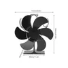 A black stove fan with dimensions indicated by lines and text. Anteprima dell’immagine prodotto