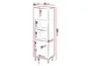 A diagram of a tall cabinet with dimensions indicated by text and lines. Náhled obrázku produktu