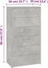 vidaXL Příborník se 6 zásuvkami betonově šedý 50x34x96 cm Náhled obrázku produktu 6