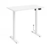 A white electric height-adjustable desk is shown against a white background. Podgląd zdjęcia produktu