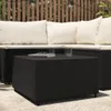 vidaXL Tavolino da giardino quadrato nero 50x50x30 cm Poly Anteprima dell’immagine prodotto 2