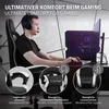 ML-Design Gaming Stuhl mit Fußstütze, Schwarz-Weiß aus Produktbild-Vorschau 3