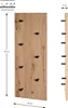 HAKU Wandgarderobe Eiche hell, schwarz - MDF, Metall, Produktbild-Vorschau 3