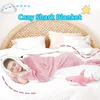 Minicee Hoodie Decke Hai mit Ärmeln Fleecedecke Gr. M bis Produktbild-Vorschau 3