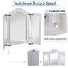HOMCOM 16 x LED Kosmetikspiegel Schminkspiegel 180° Produktbild-Vorschau 4