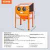 A sandblasting cabinet with specifications and dimensions displayed. Produktbild-Vorschau